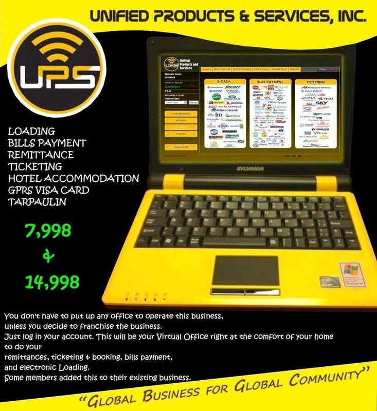 UPS Unified Products and Services Express Franchise Home Based Negosyo Online Business Philippines
